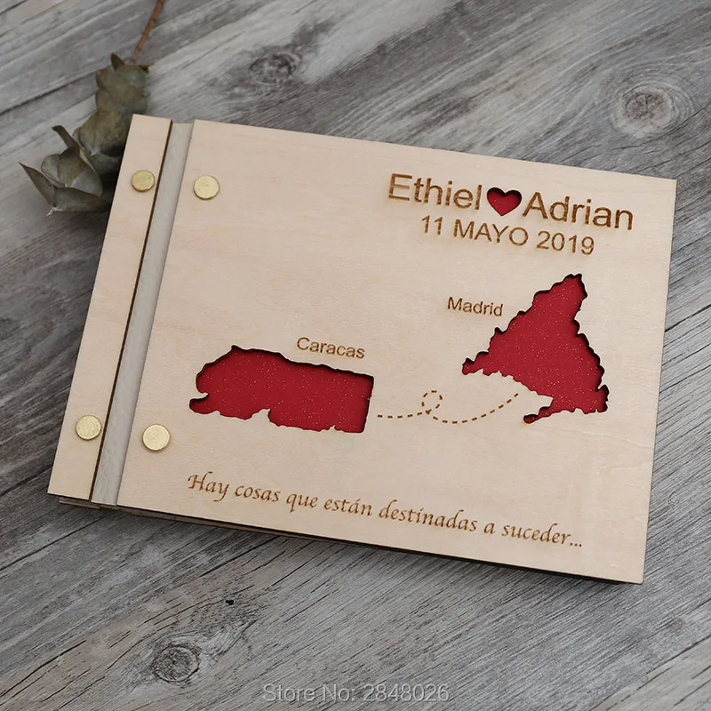 Custom Star Map - Grawerowana mapa księga gości weselnych, niestandardowa