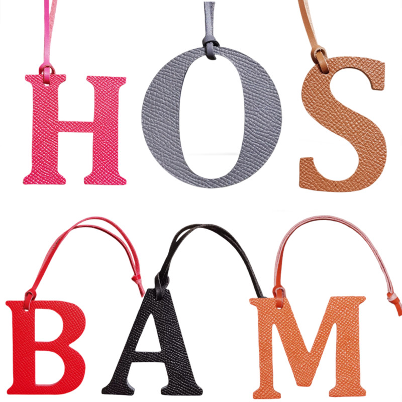 Monogram Keychain Leather - Hurtownia luksusowych prawdziwej skóry naturalnej początkowa