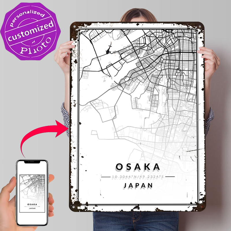 Custom Map Poster - Mapa Oskary 3D z teksturą, drukowany