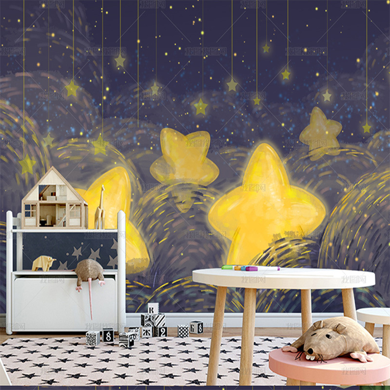 Custom Night Sky - Personalizowana, ręcznie malowana fototapeta 3D, wymarzony