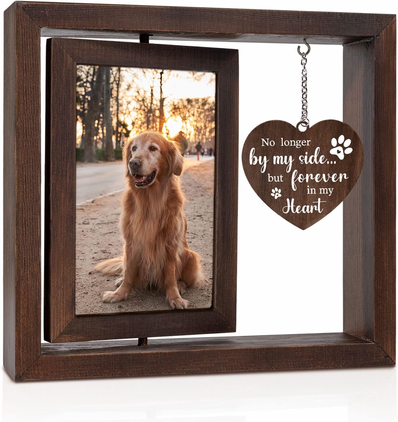 Engraved Wood Frame - Ramka na zdjęcia pamięci o zwierzynie,