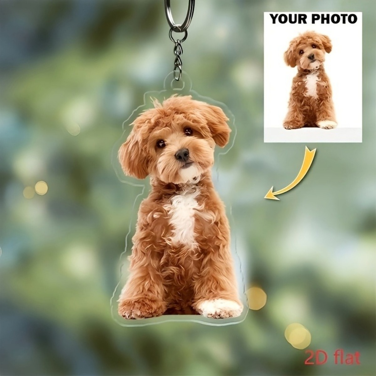 Pet Portrait Custom - Personalizowany brelok ze zdjęciem – Akrylowy