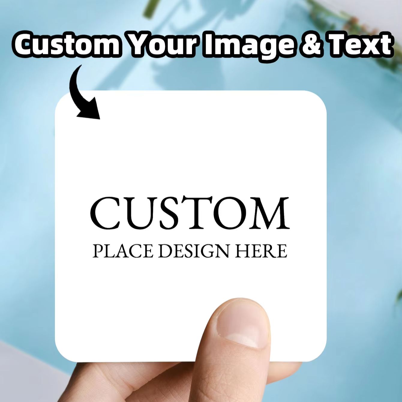 Personalised Candle Label - 1-100 szt. Personalizowane kwadratowe wodoodporne naklejki