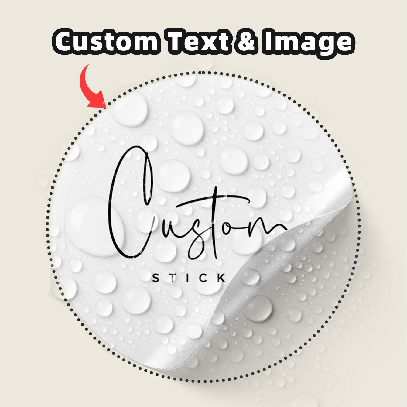 Personalised Candle Label - 1-100 szt. Wodoodporne okrągłe naklejki na