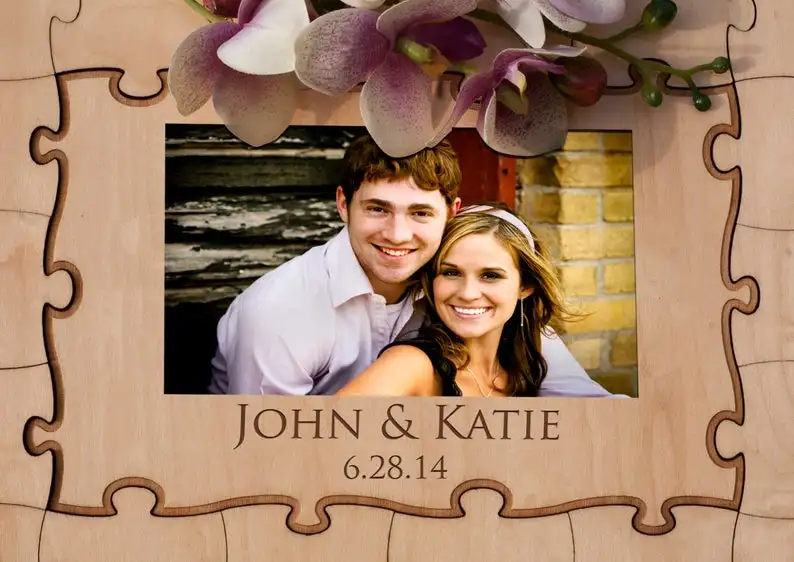 Custom Photo Book - Niestandardowe drewniane zdjęcie Puzzle Księga gości,