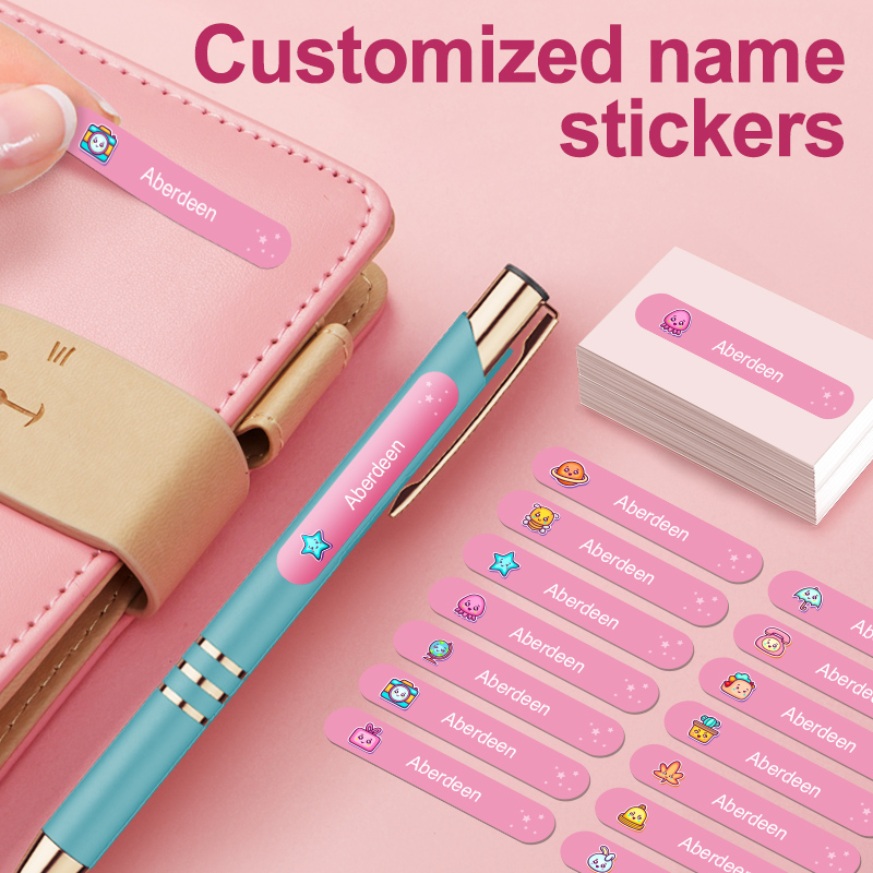 Personalized Name Box - Spersonalizowane wodoodporne naklejki na butelki szkolne