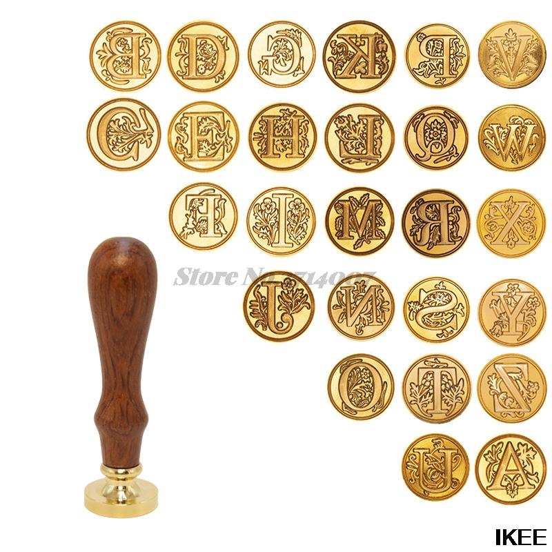 Wax Seal Letter Kit - 2026 Przezroczyste Stemple Retro 26 Liter