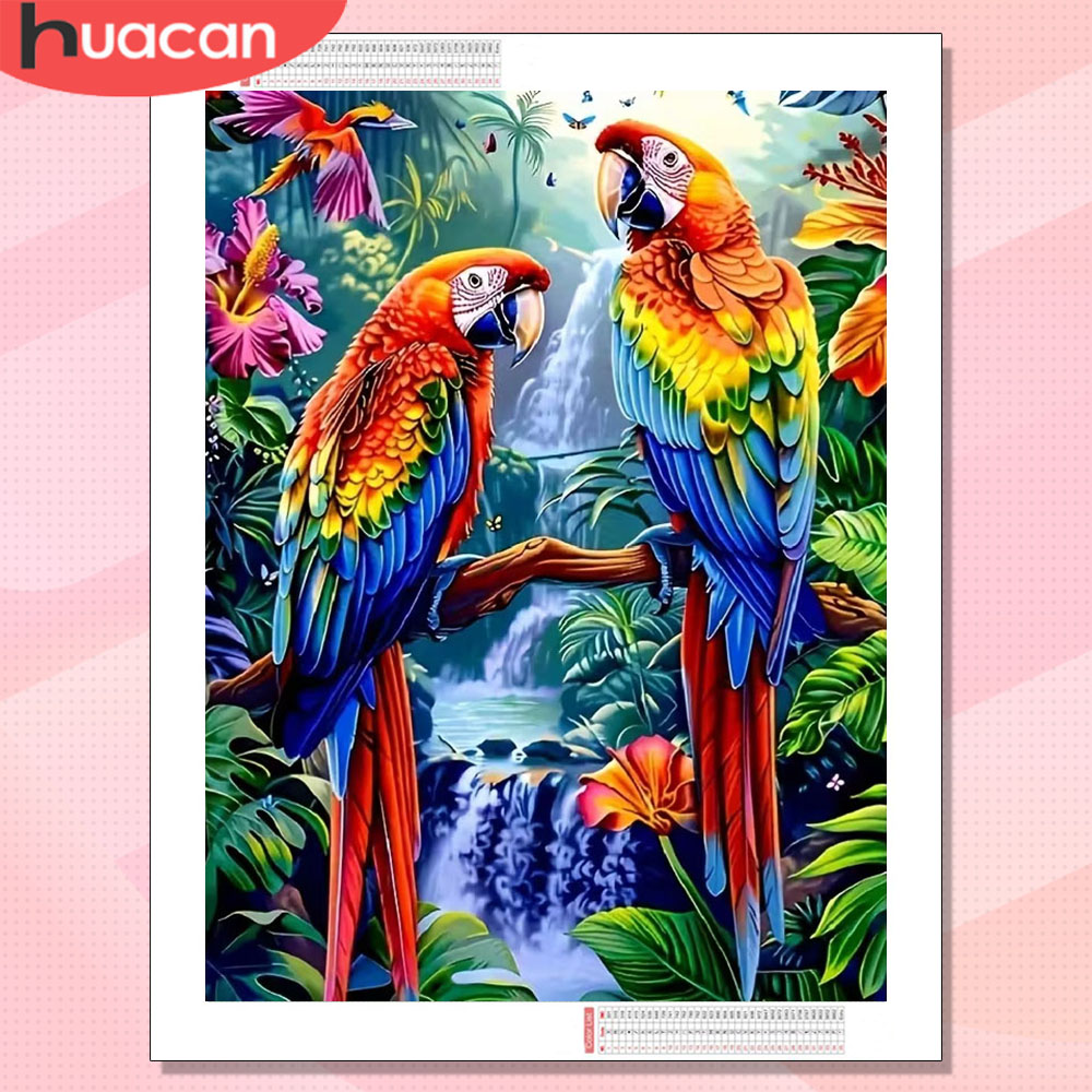 Photo Mosaic Print - HUACAN Diamentowe Malowanie Nowy Papuga Zwierzę