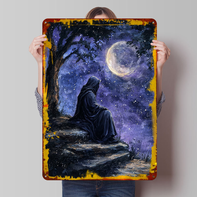 Custom Night Sky - Metalowa tabliczka z motywem obserwacji nocnego