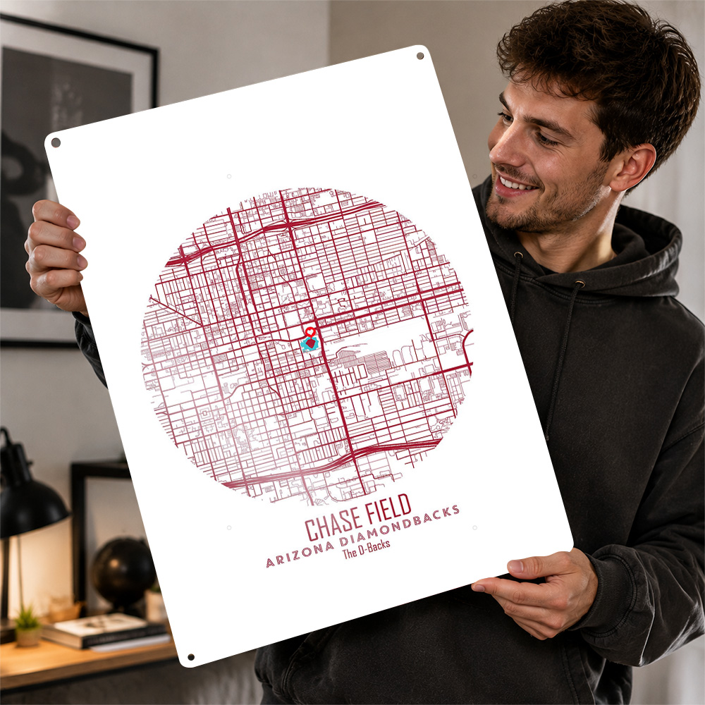 Custom Map Poster - Mapa stadionu Chase Field, metalowy plakat,