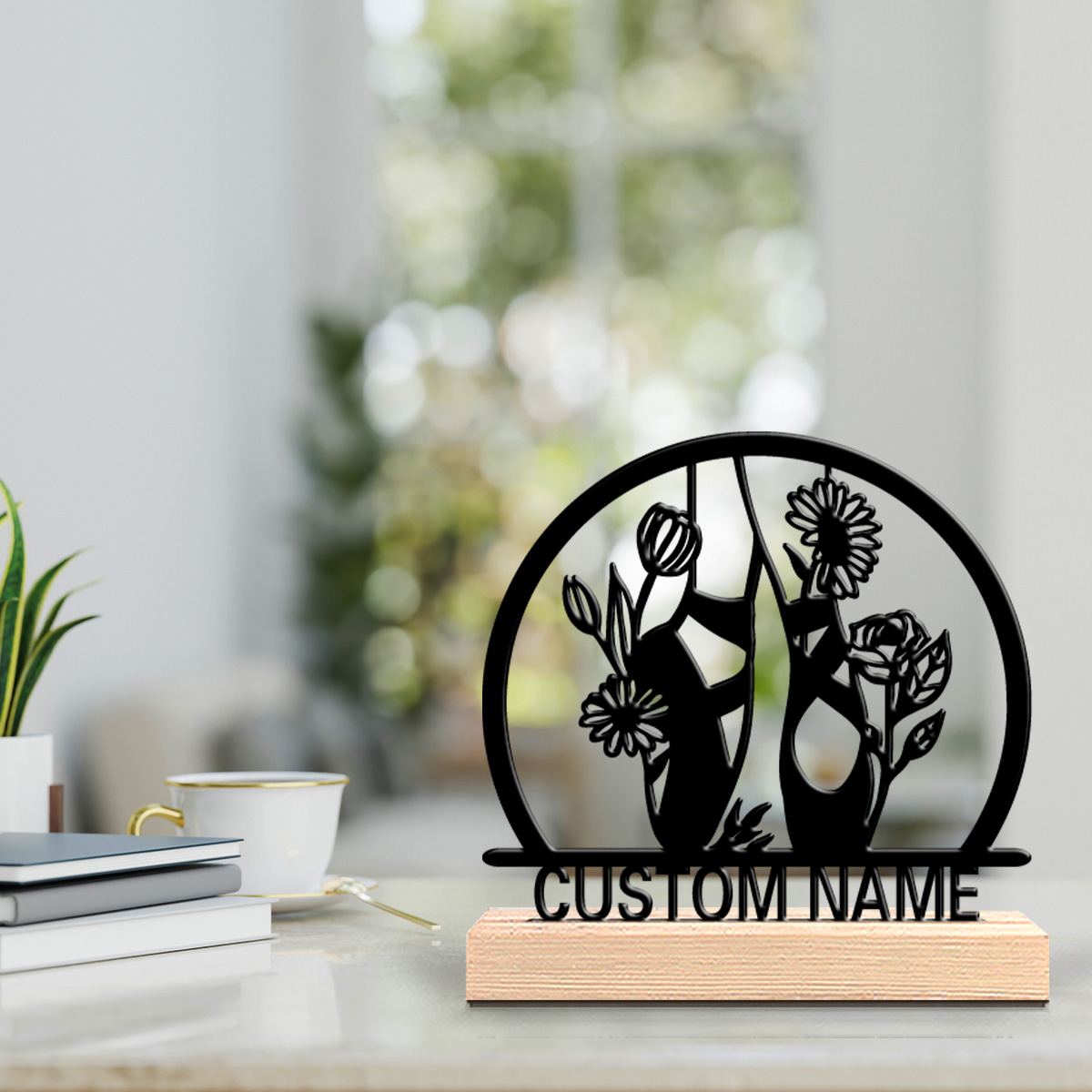 Engraved Wood Frame - 1 szt. piękna, personalizowana baletka, drewniana
