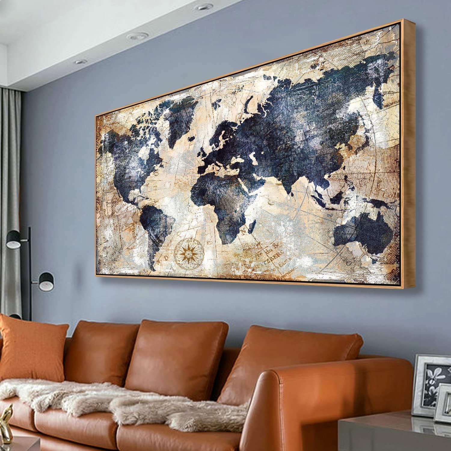 Custom Star Map - Oprawiona mapa świata na ścianę Wydruk