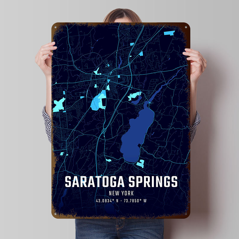 Plakat z mapą miasta Saratoga  – Custom Map Poster recenzja i cena