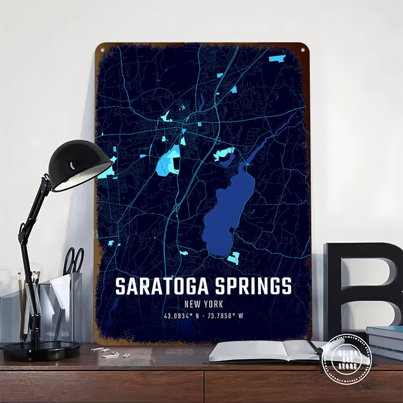 Plakat z mapą miasta Saratoga  – Custom Map Poster recenzja i cena