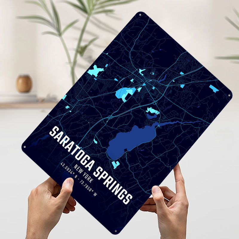 Plakat z mapą miasta Saratoga  – Custom Map Poster recenzja i cena