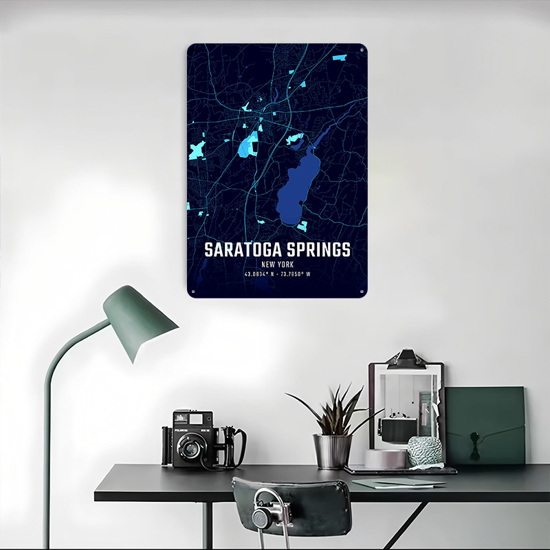 Plakat z mapą miasta Saratoga  – Custom Map Poster recenzja i cena