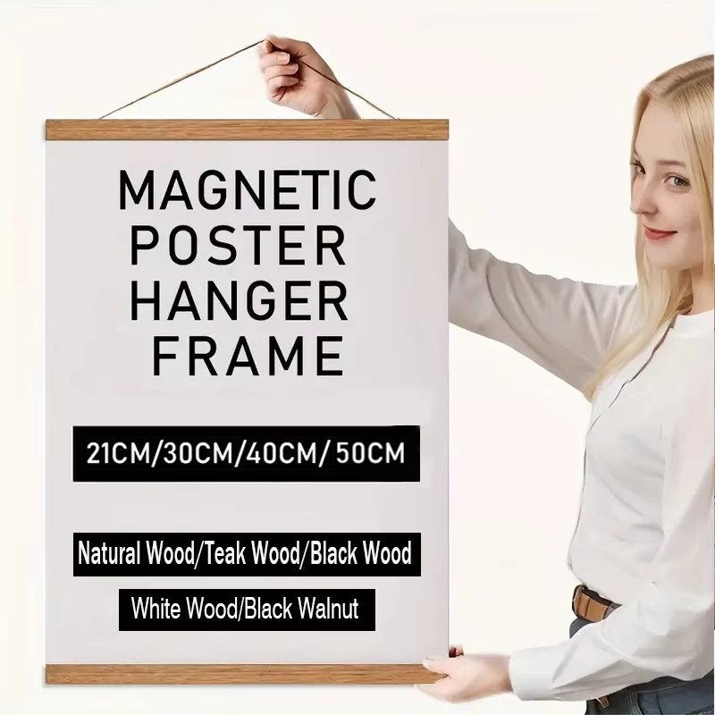 Magnetyczny wieszak na plakaty – Engraved Wood Frame recenzja i cena