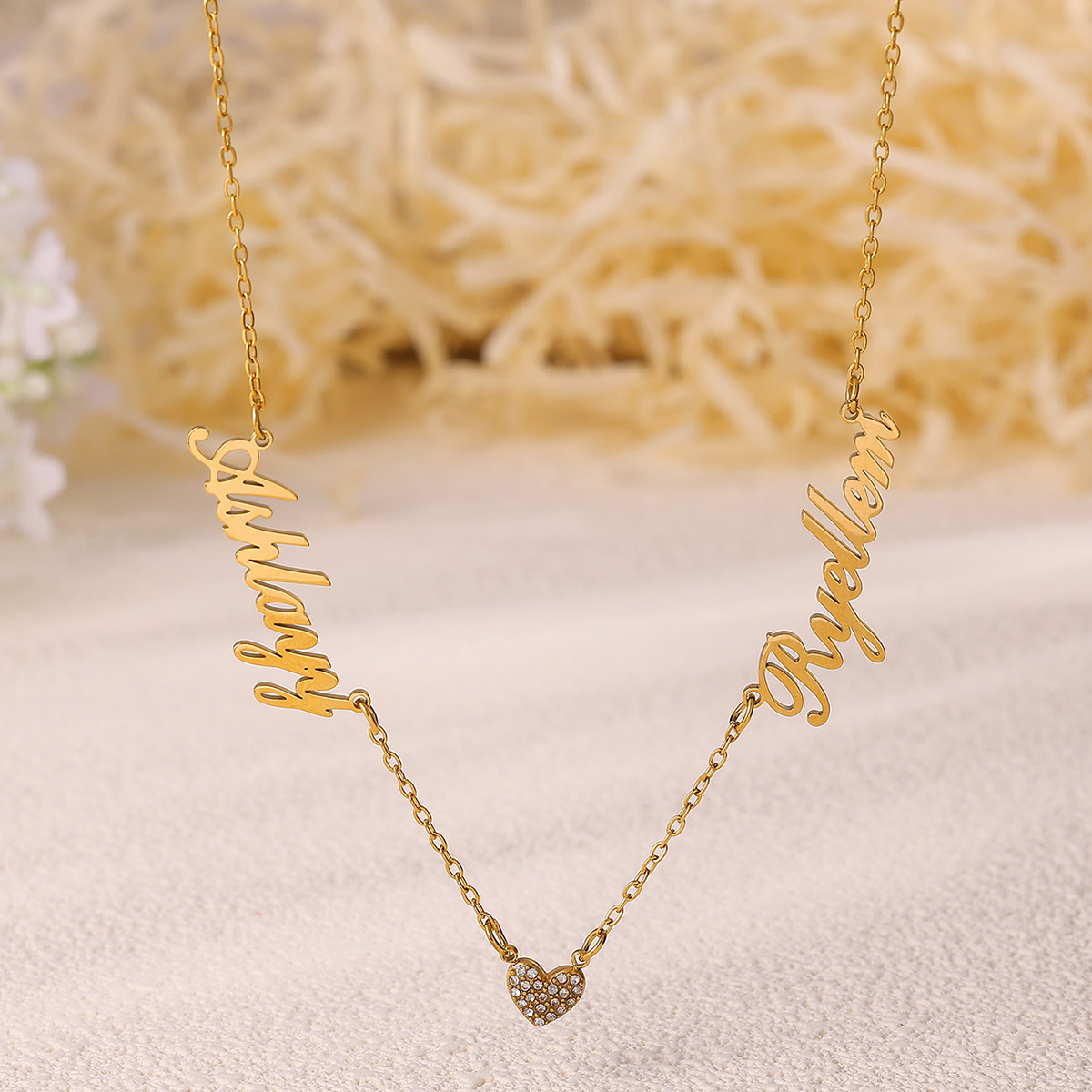 Naszyjnik z dwoma imionami dla – Name Necklace Custom recenzja i cena
