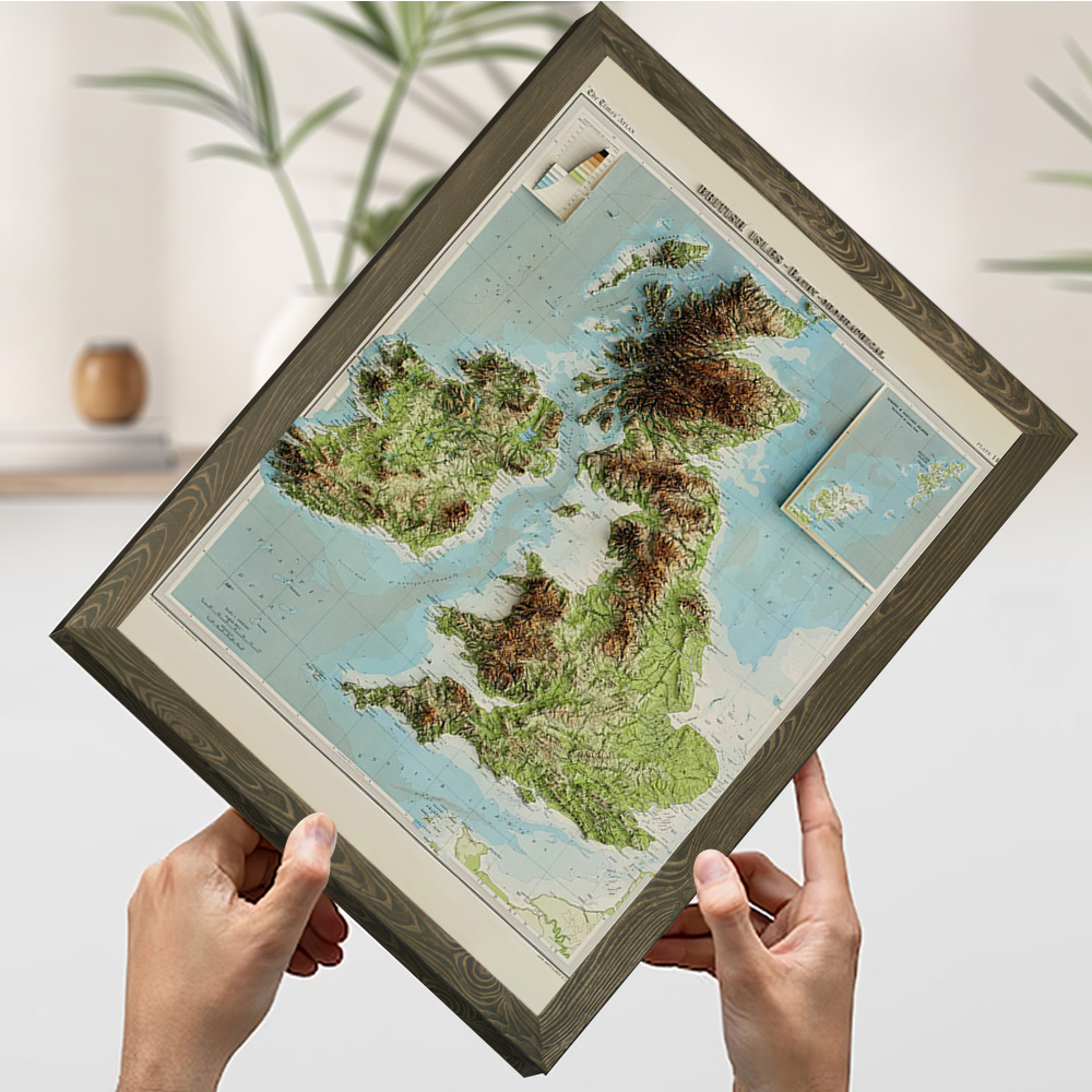 Mapa 3D z reliefem z 1922 roku – Custom Map Poster recenzja i cena
