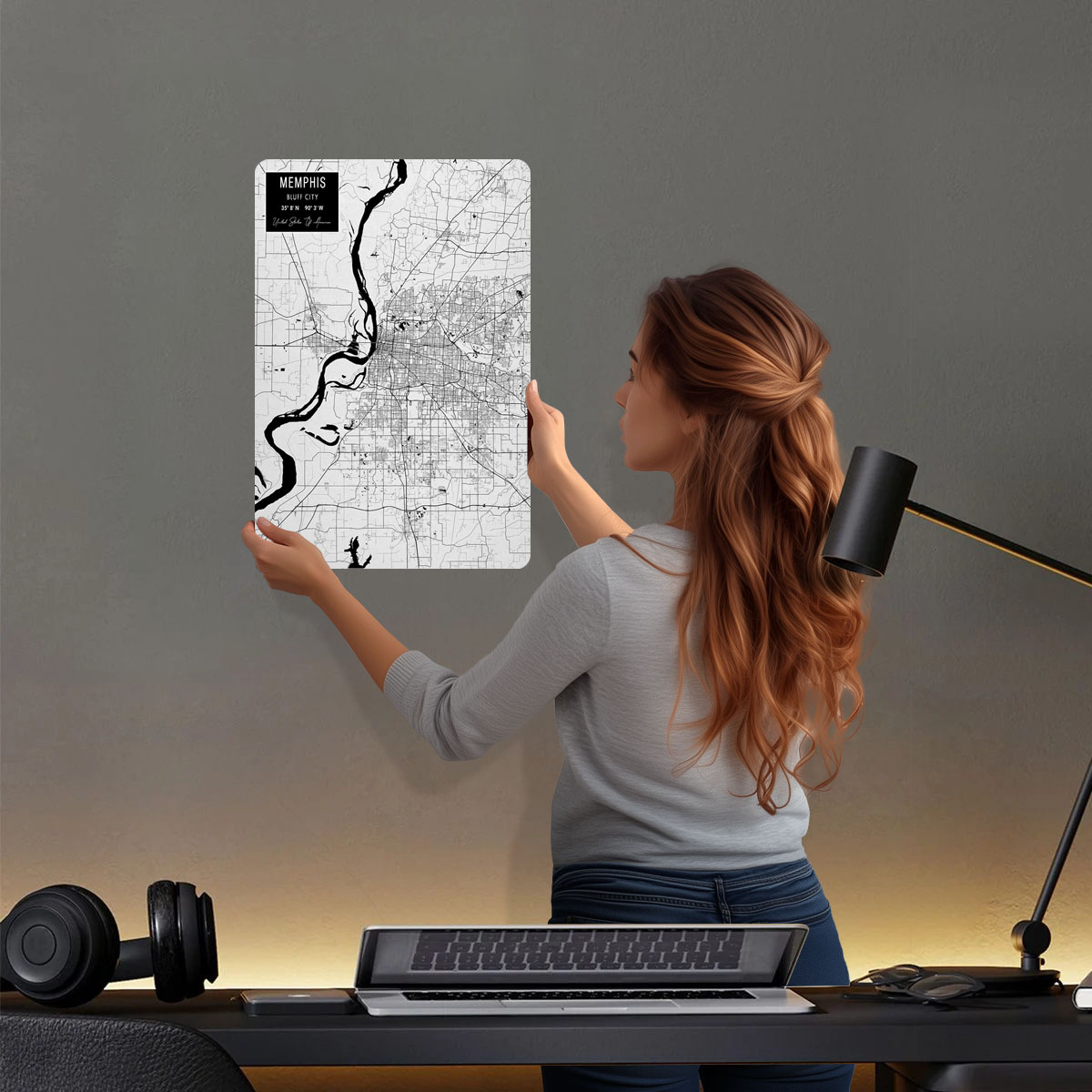 Memphis TN USA Tabliczki z bla – Custom Map Poster recenzja i cena