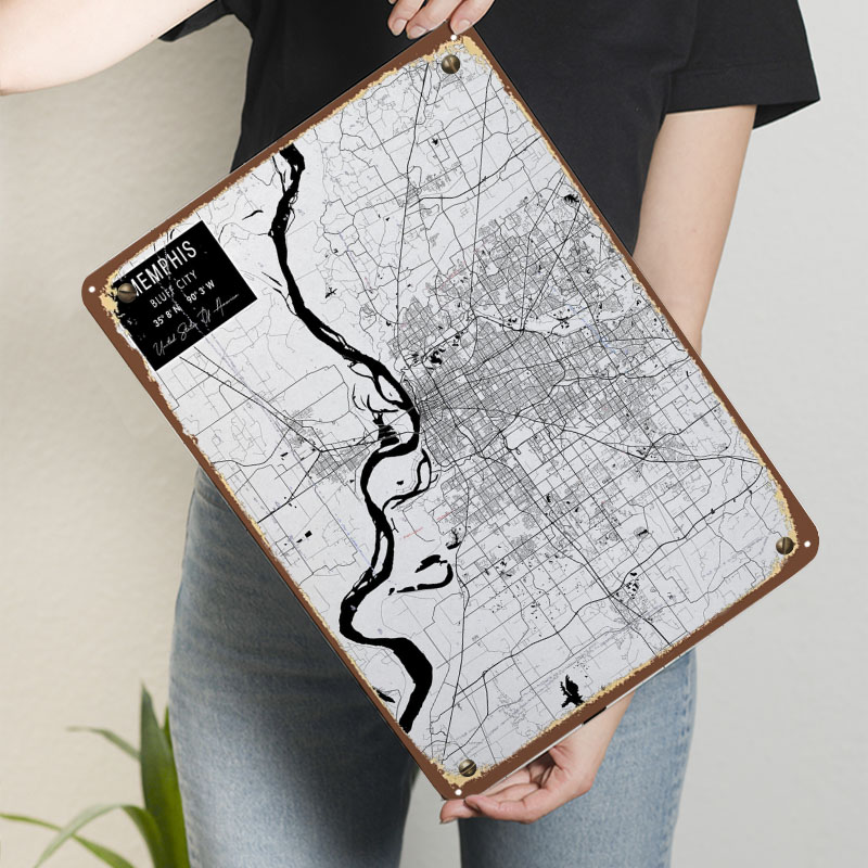 Memphis TN USA Tabliczki z bla – Custom Map Poster recenzja i cena