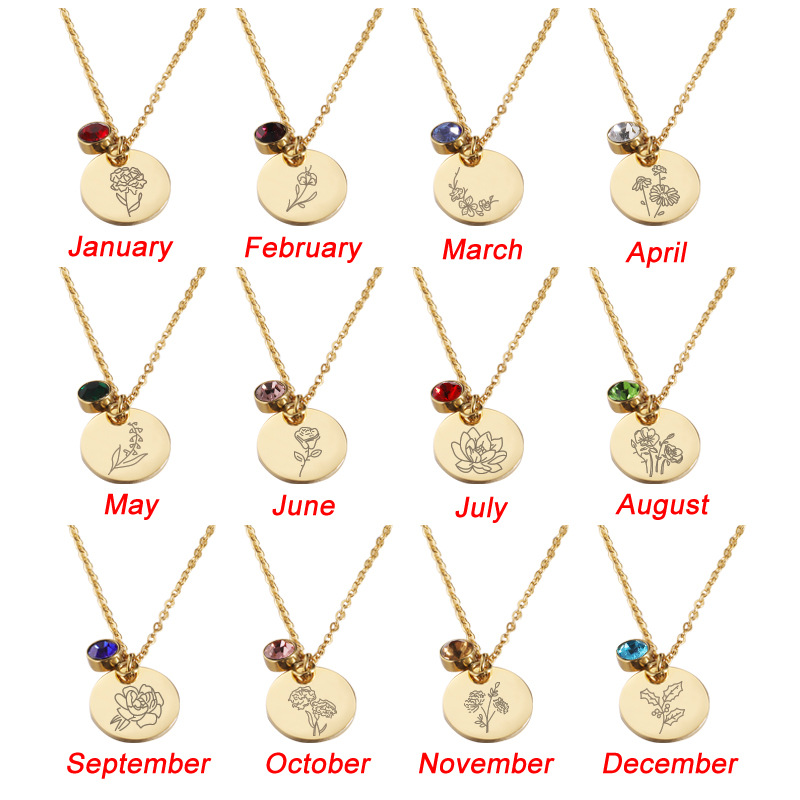Kryształowy naszyjnik Birthsto – Birth Flower Necklace recenzja i cena