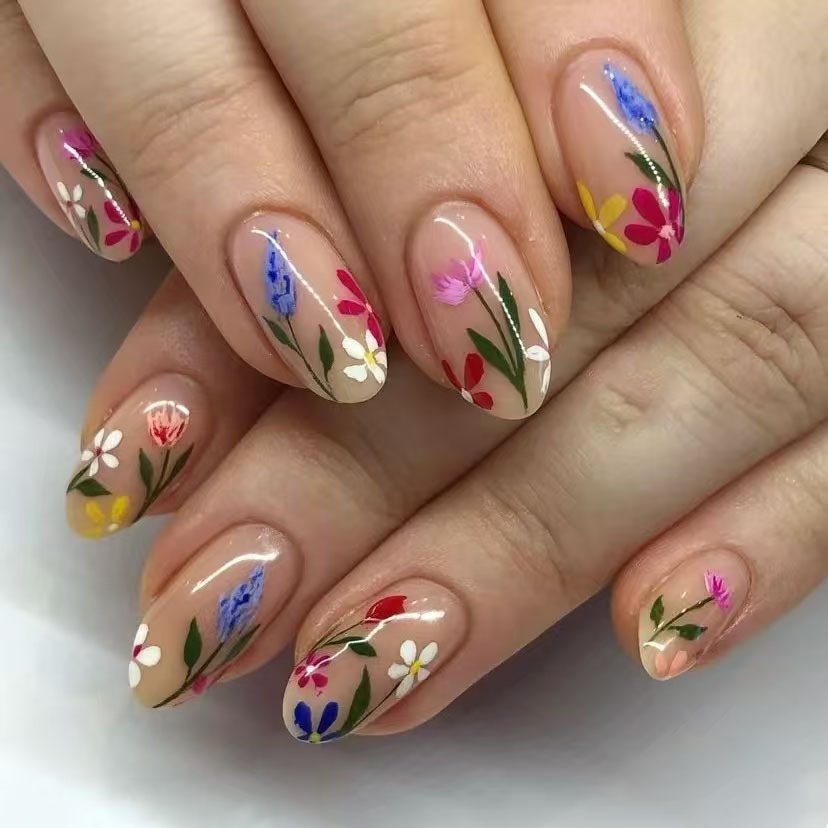 24Pcs Proste migdałowe końcówk – Pressed Flower Art recenzja i cena
