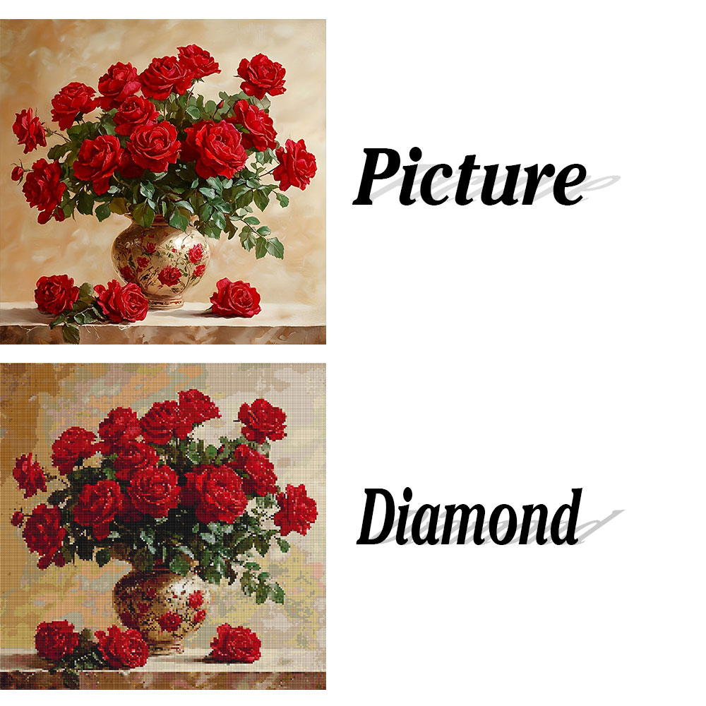 Diamentowe Malowanie Róża Pełn – Photo Mosaic Print recenzja i cena
