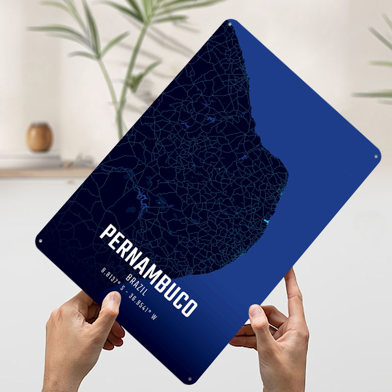 Mapa Pernambuco Midnight City  – Custom Map Poster recenzja i cena