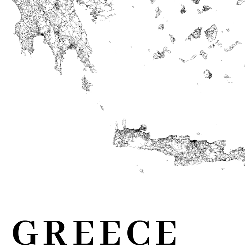 Grecja mapa drogowa plakat cza – Custom Star Map recenzja i cena