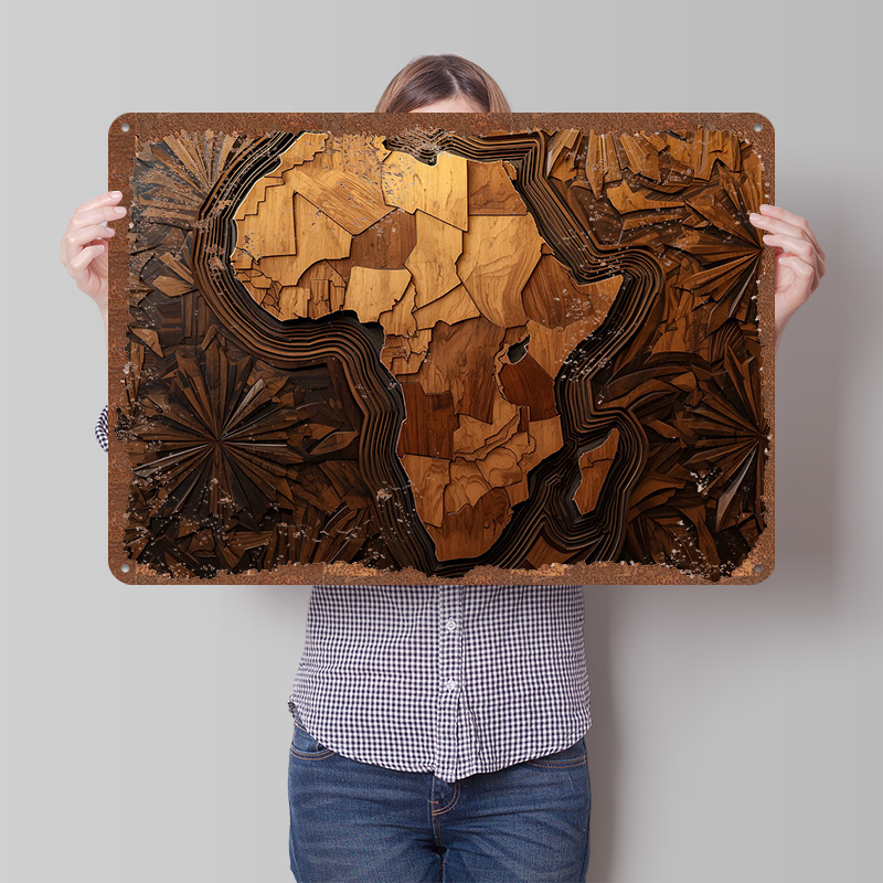 Mapa Afryki Rzeźba w Drewnie G – Custom Map Poster recenzja i cena