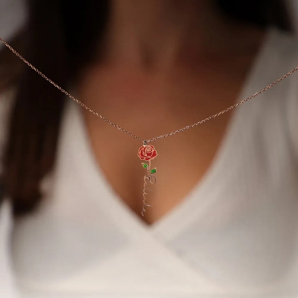Spersonalizowany naszyjnik z i – Birth Flower Necklace recenzja i cena
