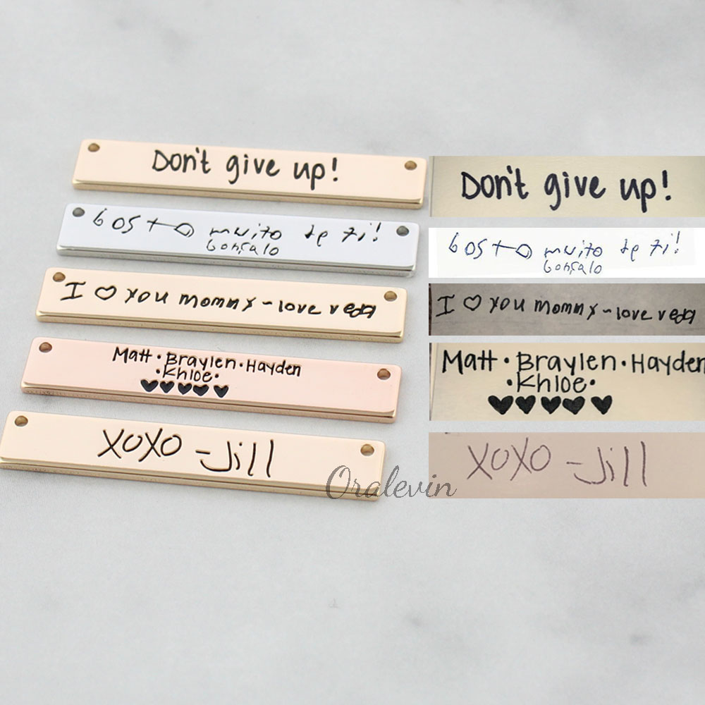 Spersonalizowane niestandardow – Handwriting Necklace Bar recenzja i cena