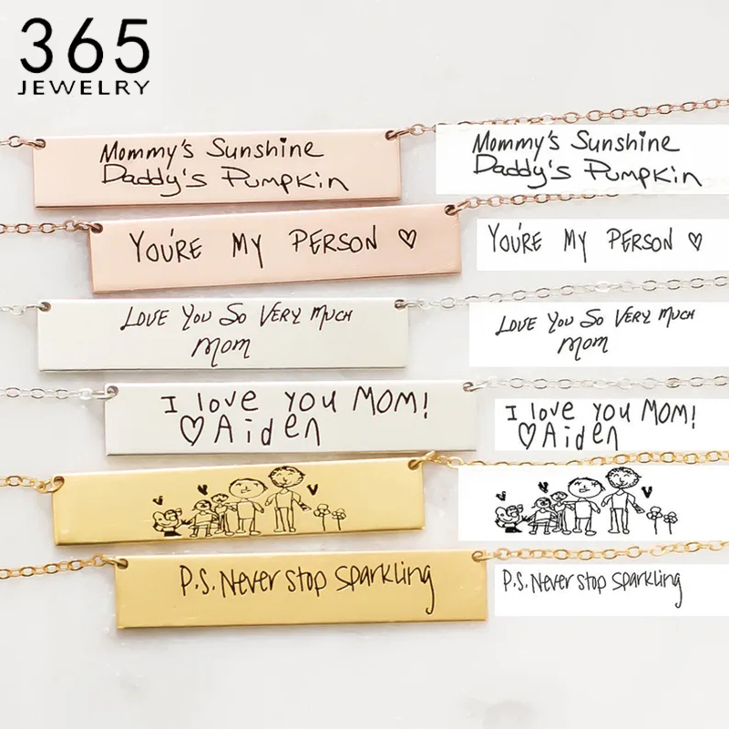 Niestandardowy naszyjnik z imi – Handwriting Necklace Bar recenzja i cena