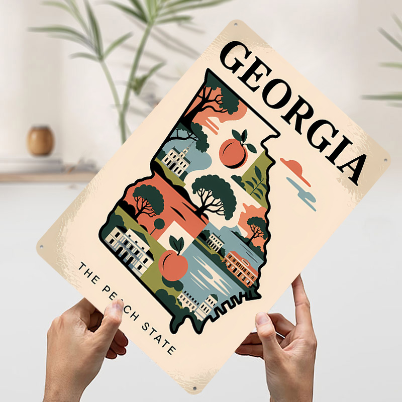 Gruzja: Ilustrowana mapa stanu – Custom Map Poster recenzja i cena