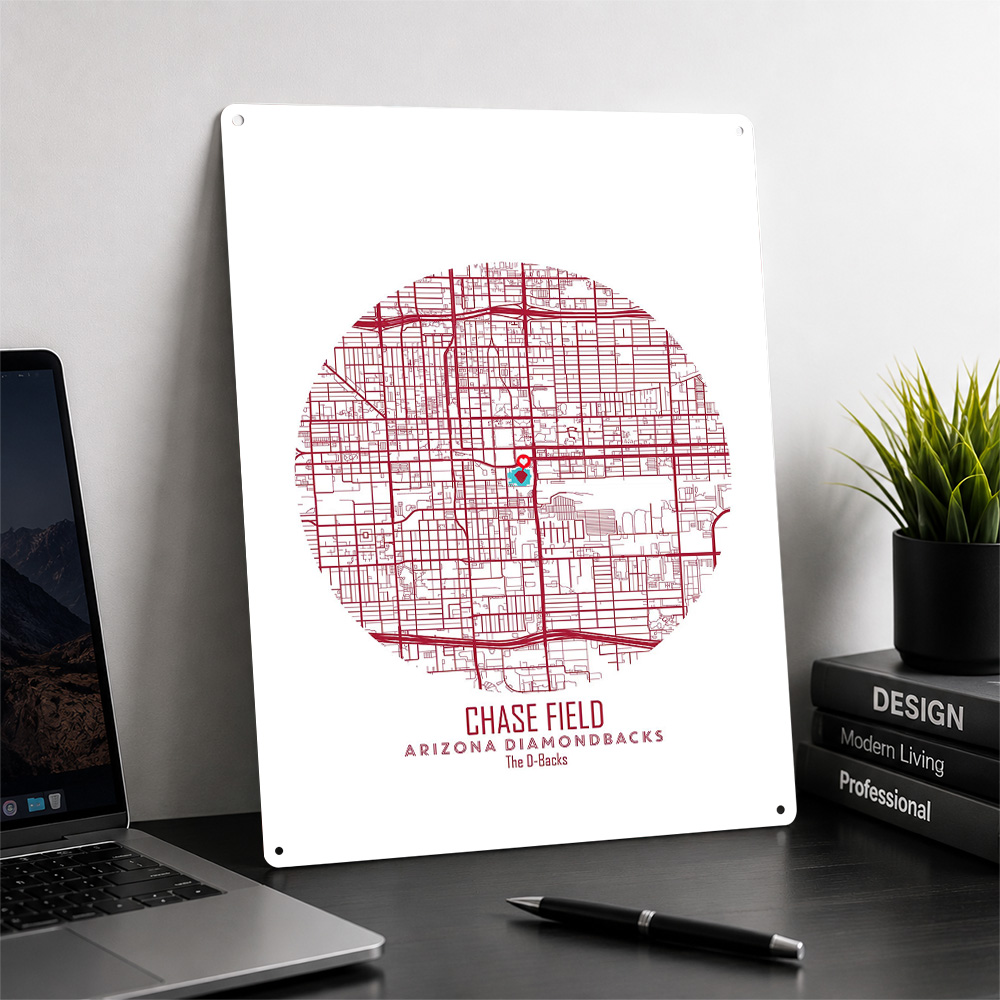 Mapa stadionu Chase Field, met – Custom Map Poster recenzja i cena