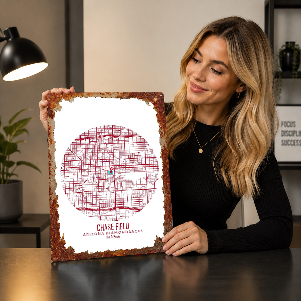 Mapa stadionu Chase Field, met – Custom Map Poster recenzja i cena