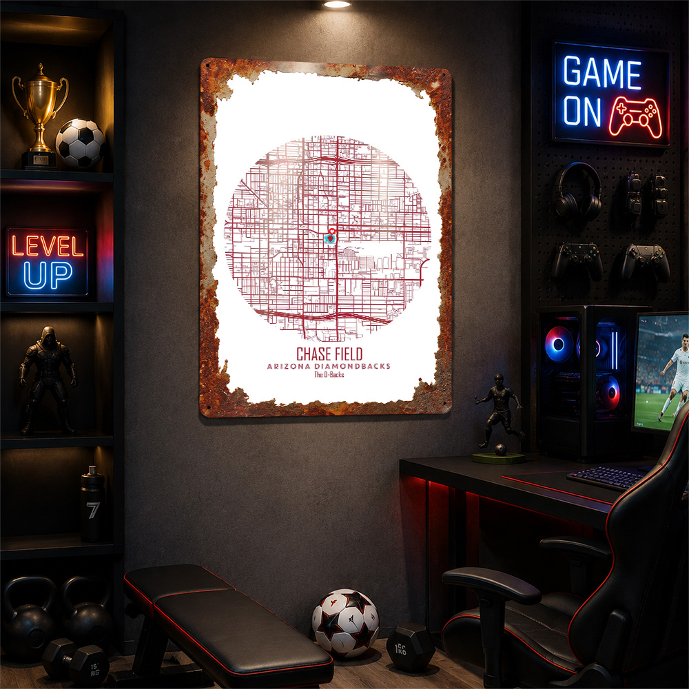 Mapa stadionu Chase Field, met – Custom Map Poster recenzja i cena